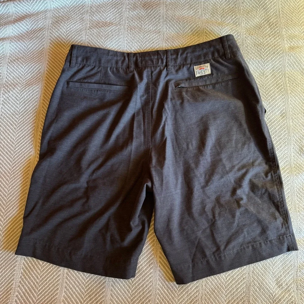 Faherty All Day Shorts Mens 31 (32) Charcoal Grey Hybrid Swim Shorts 9